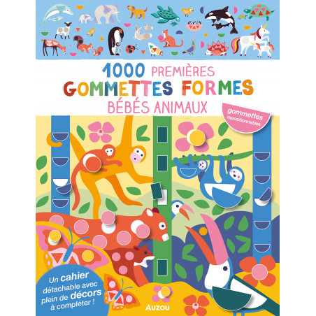 1000 premières gommettes formes - Bébés animaux