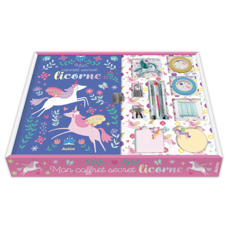 Mon carnet secret licorne - coffret avec stylo 4 couleurs - Collectifs -  Librairie L'Armitière